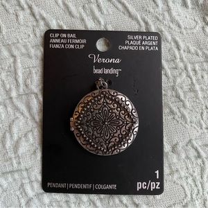 Silver-Plated Locket Filigree Verona by Bead Landing, Magnetic, Picture Pendant